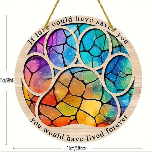 🎉Host Pick🎉 NEW! Pet Memorial “If Love Could Have Saved You…” Paw Print Sign! - Picture 5 of 5